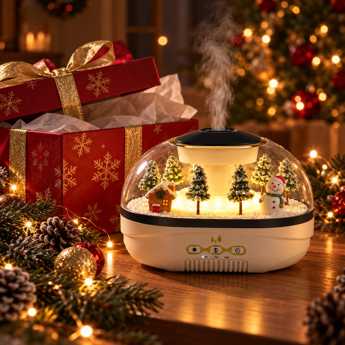 Snowy Village Christmas Humidifier – Merry Magic